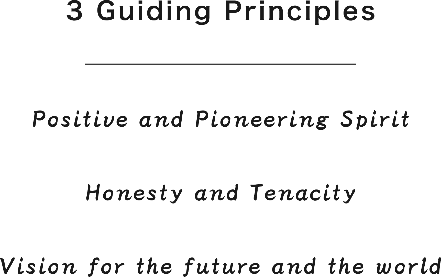 3 Guiding Principles